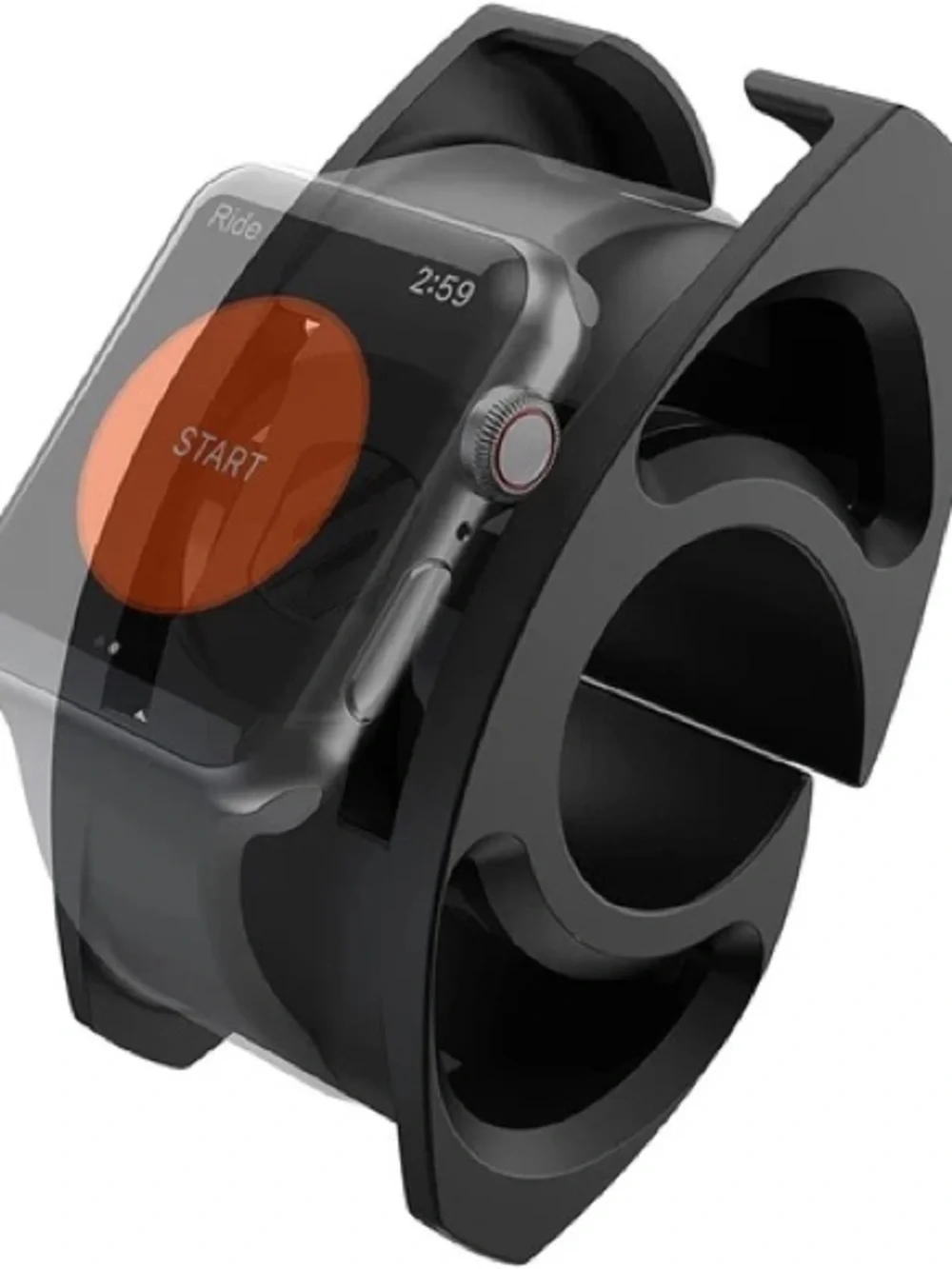 Scosche Black Handlebar Mount for Smartwatches with Red Release Button